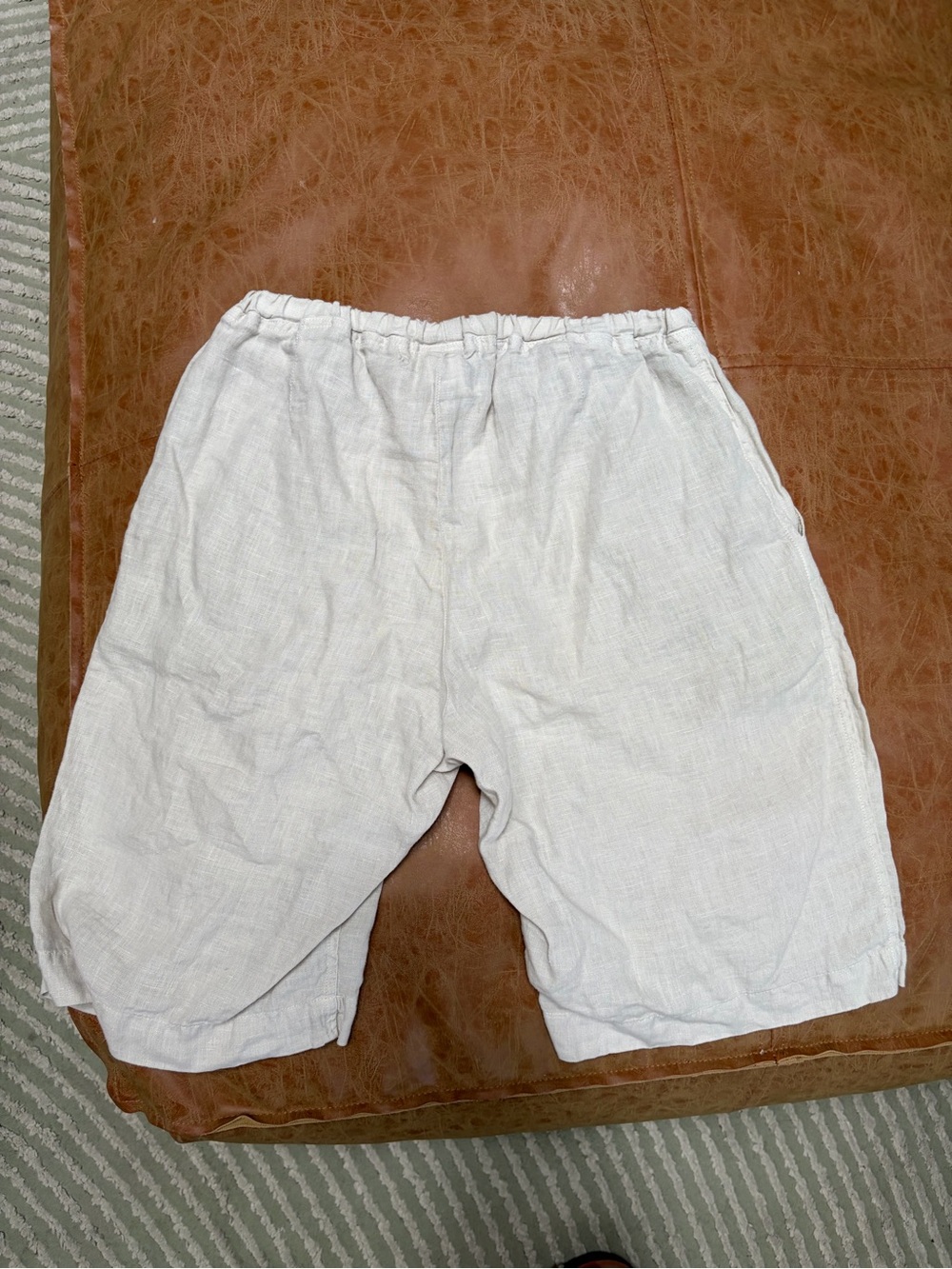 CP Shades Diane Firsten Hampton Lagenlook Linen Bermuda Shorts Beige XS - Picture 3 of 3